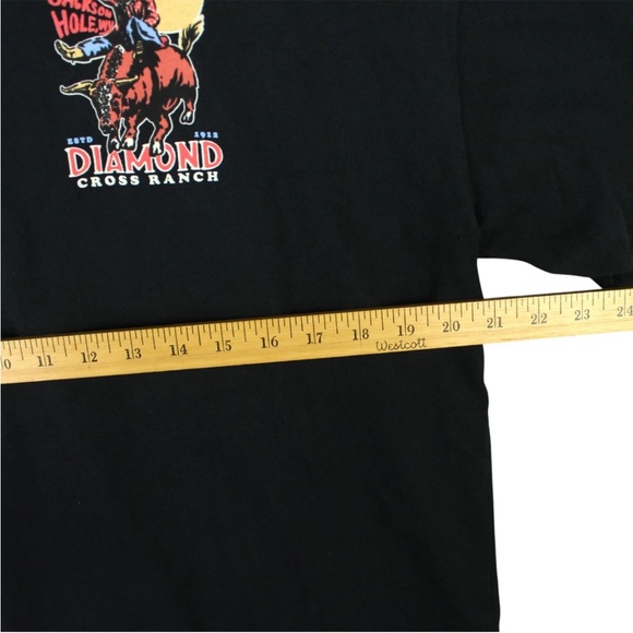 Diamond Cross Ranch T Shirt Mens L Jackson Hole Wyoming Western Cowboy Horse - Picture 8 of 9